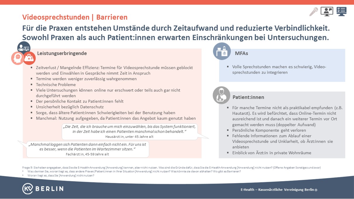 KV Berlin - E-Health Videosprechstunde